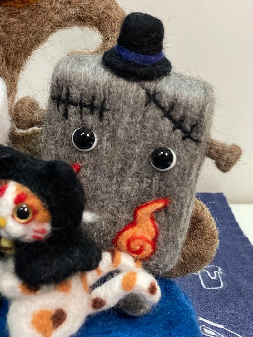 羊毛フェルト　ハロウィン妖怪百鬼夜行