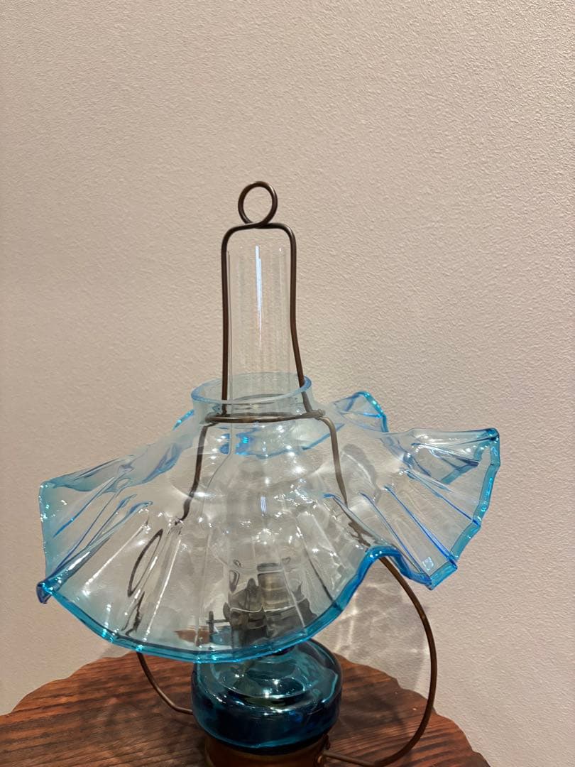 アンティーク オイルランタン フリルガラス 大正ロマン ヴィンテージ