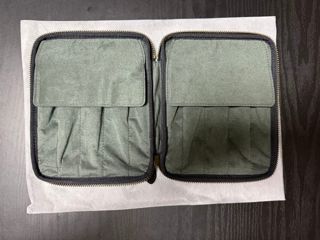 【未使用】&Liebe 10本差しジップペンケース　栃木レザー