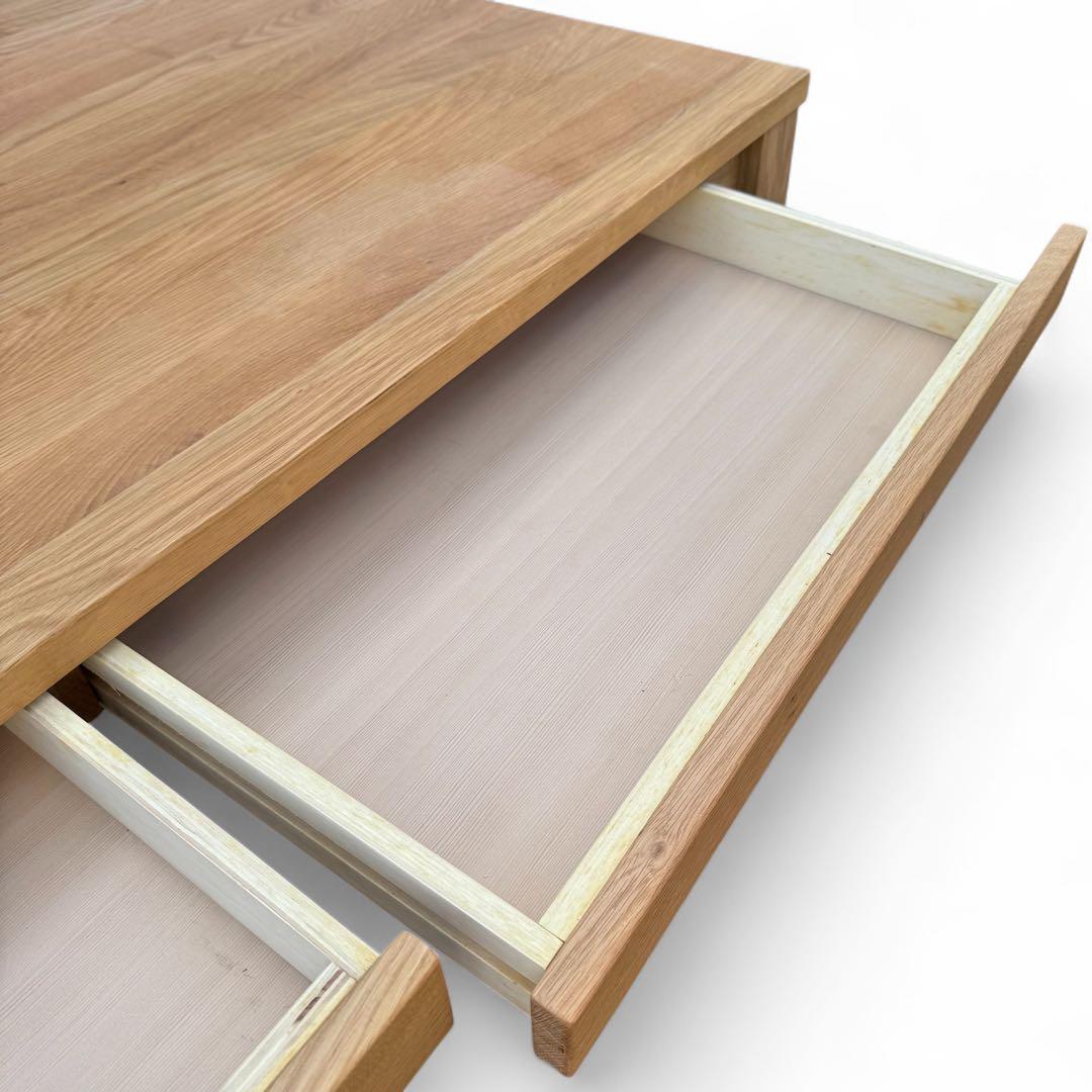 【美品】無印良品 MUJI 140cm ダイニングテーブル 引出付 2021年