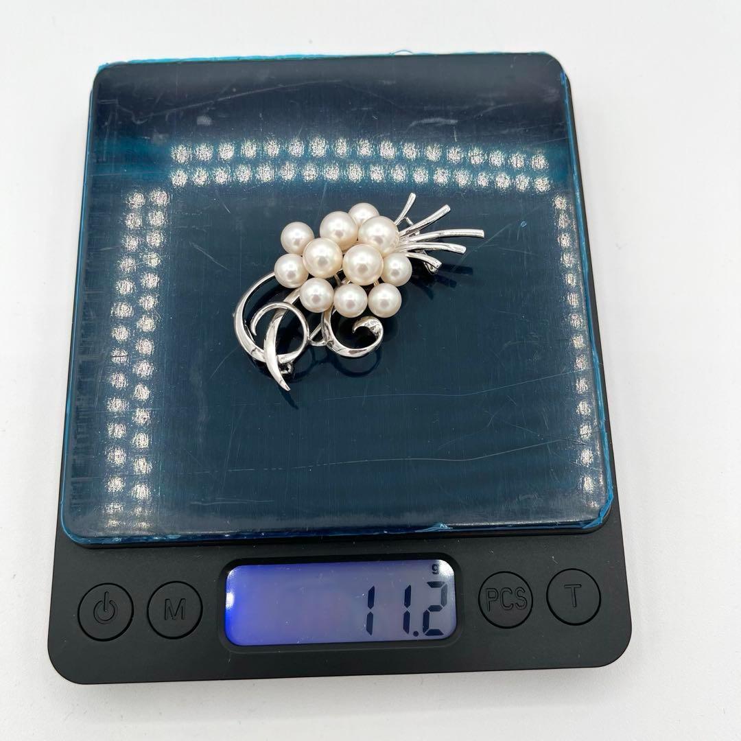 ☆美品☆ミキモト　シルバー　ブローチ　パール　皇室御用達ブランド