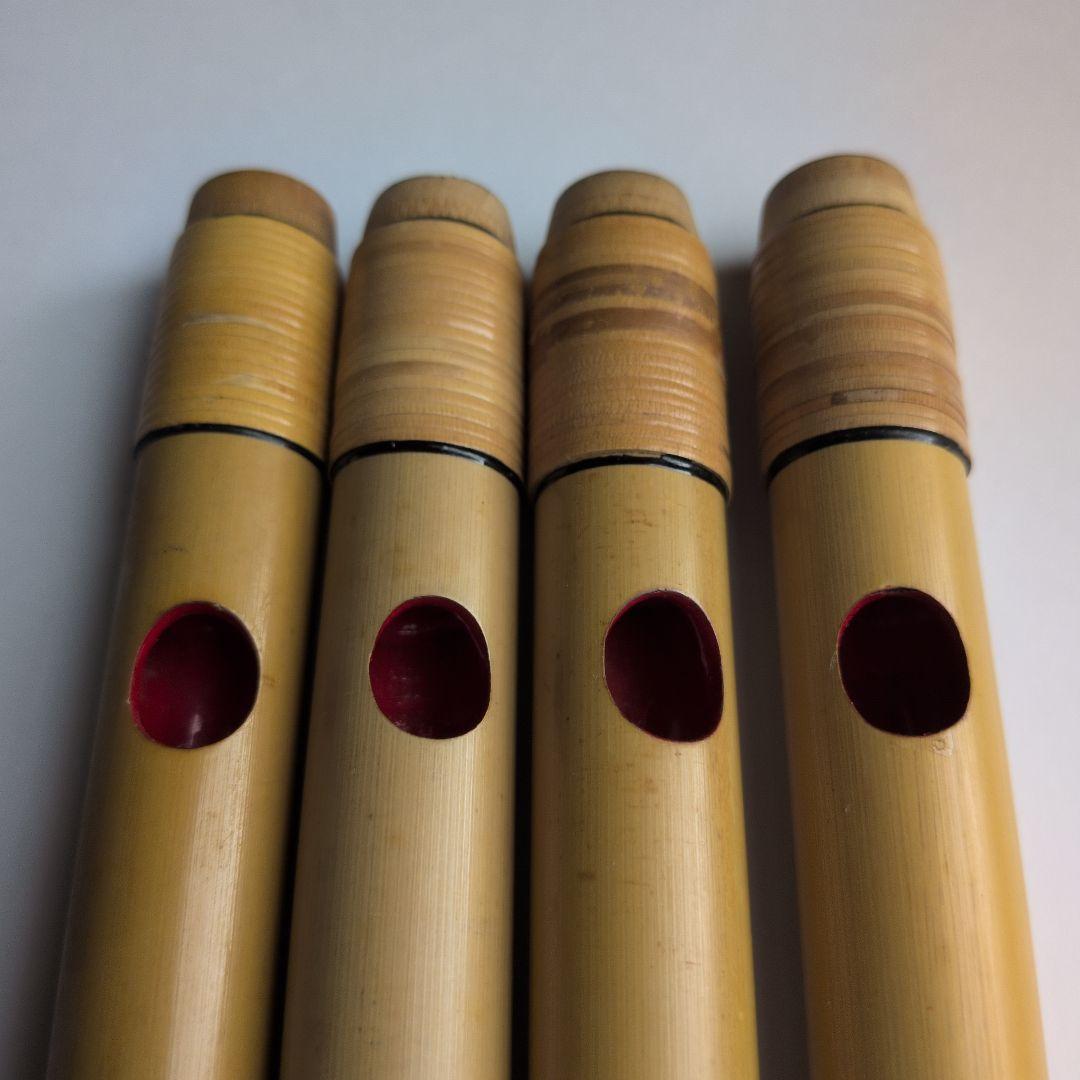 篠笛 獅子田 竹渓 6つ穴 大塚竹管楽器 4本セット