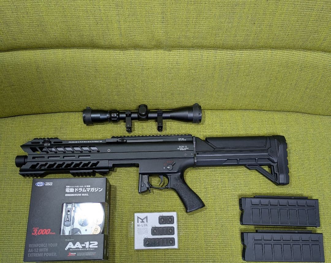 (美品)　東京マルイ　電動ショットガン　SGR-12 ドラムマガジン付き