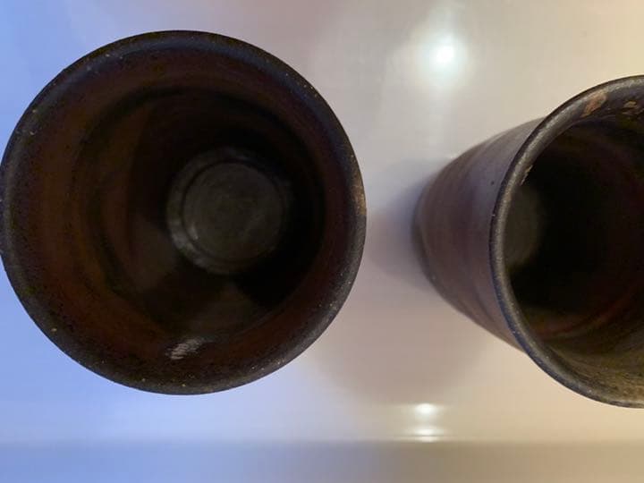 再値下げ！備前焼　麦酒盃　石田安弘造　新品