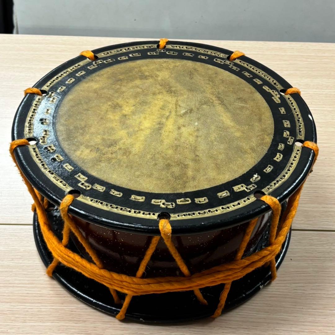 ① 希少 和太鼓 締め太鼓 約35cm 和楽器 ブラック