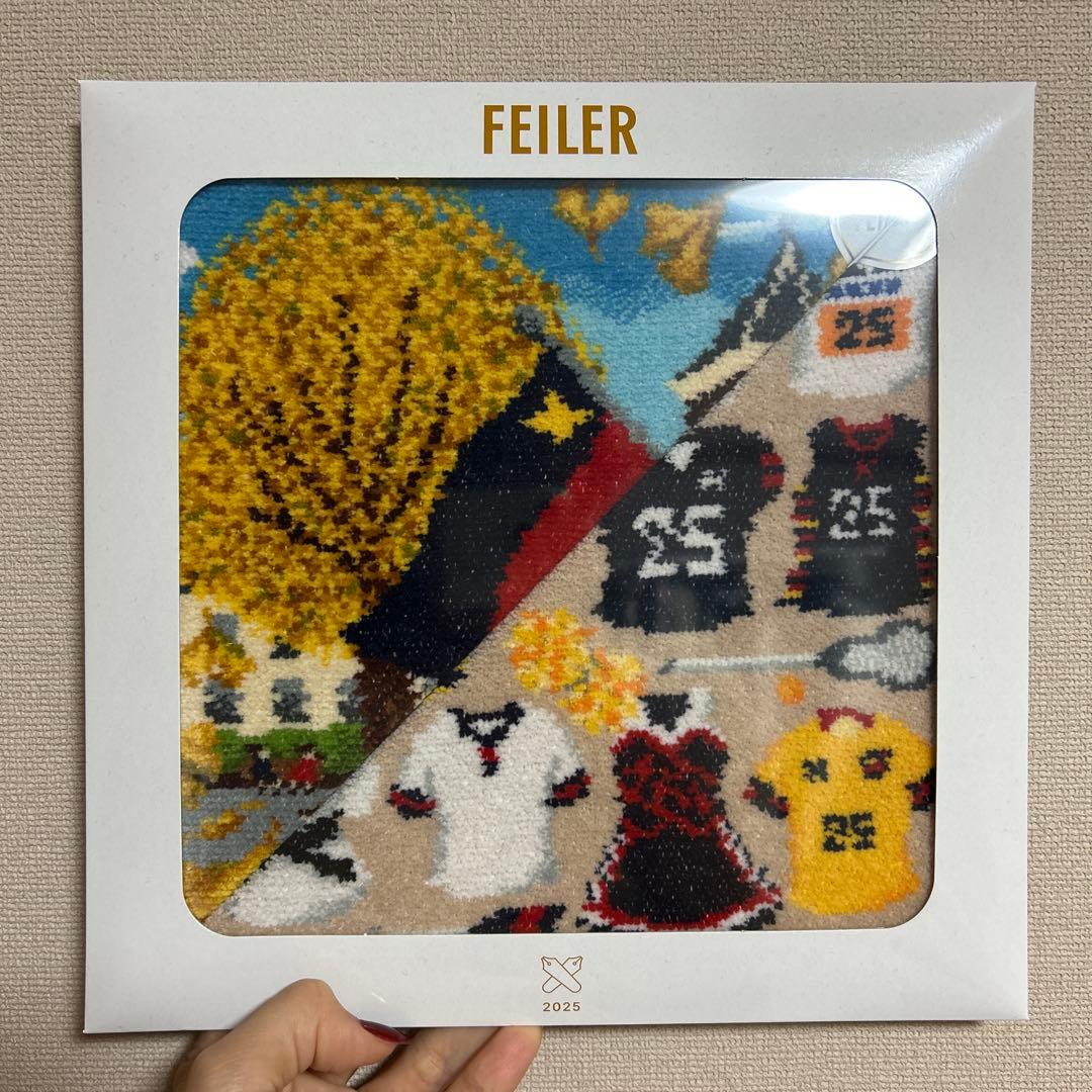 新品未開封 慶應大学 FEILER フェイラーコラボタオルハンカチ