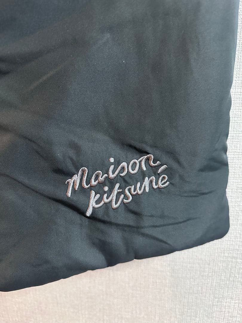 Maison Kitsuné ブラック マフラー メゾンキツネ パファースカーフ