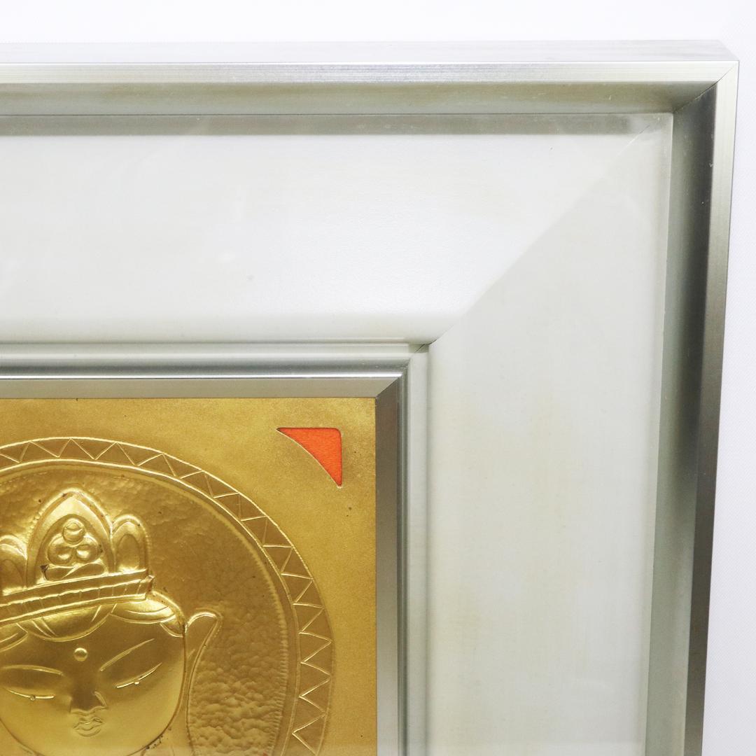 金森映井智「聖童子」彫金 共シール 人間国宝