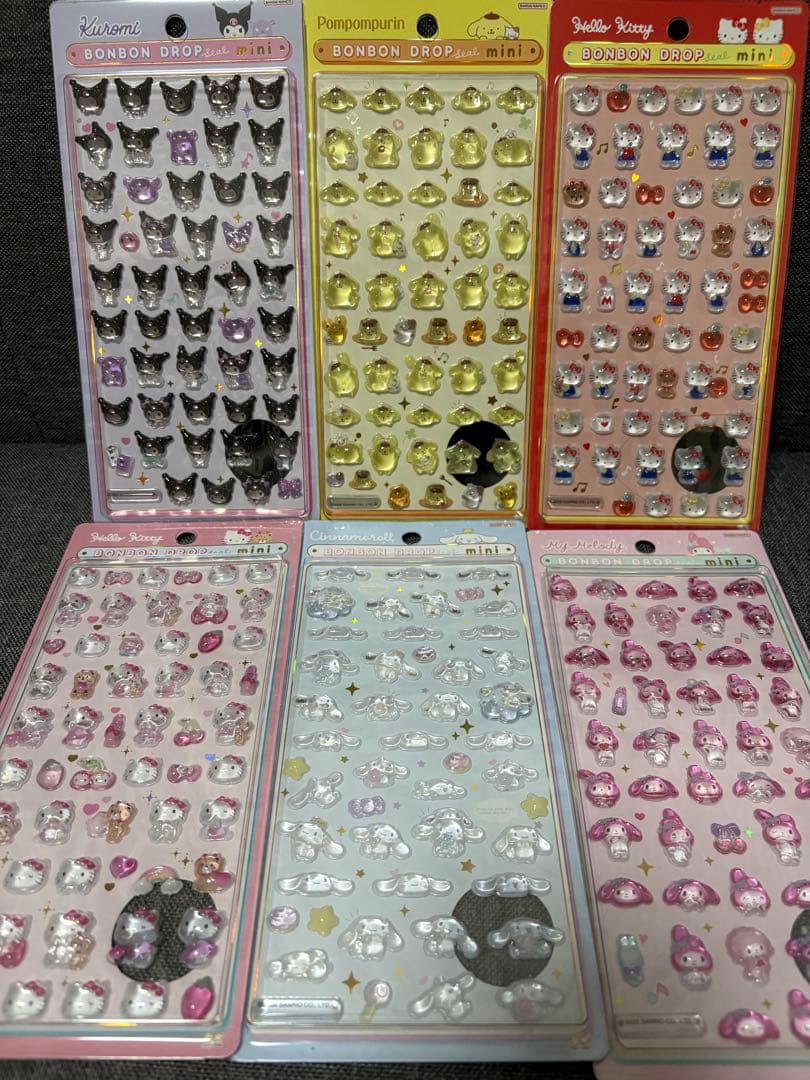 サンリオ ボンボンドロップシール ミニ 6枚セット