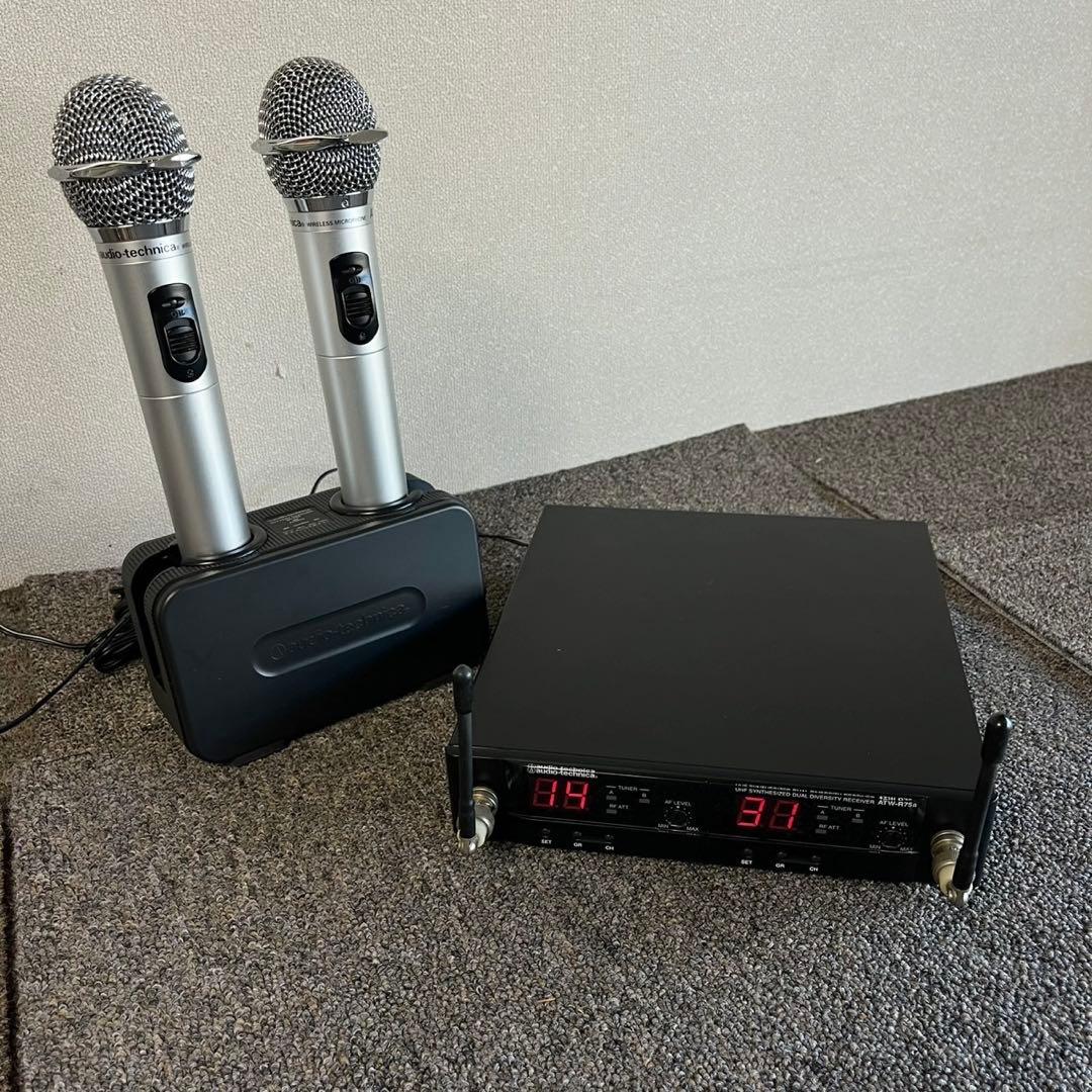 A57美品✨ オーディオテクニカ電波式　ワイヤレスマイクセット