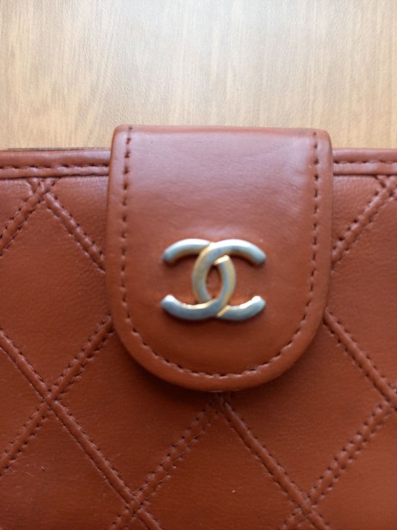最終値下げ価格 CHANEL 折り財布 ブラウン がま口