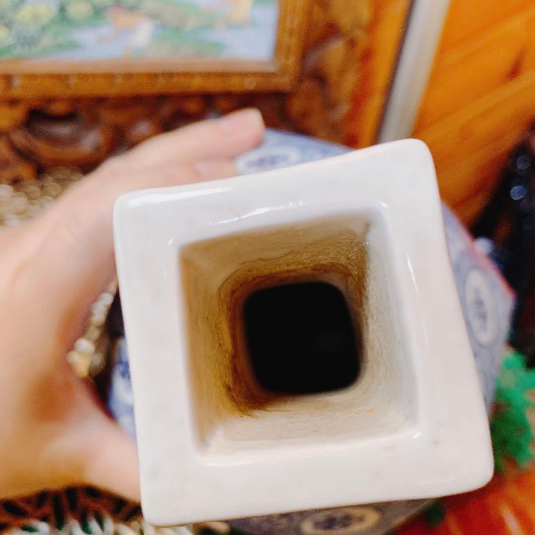 李朝　染付　萬壽無疆　陶磁　漢字　蒼　白磁　花瓶　朝鮮　中国　骨董品　古美術