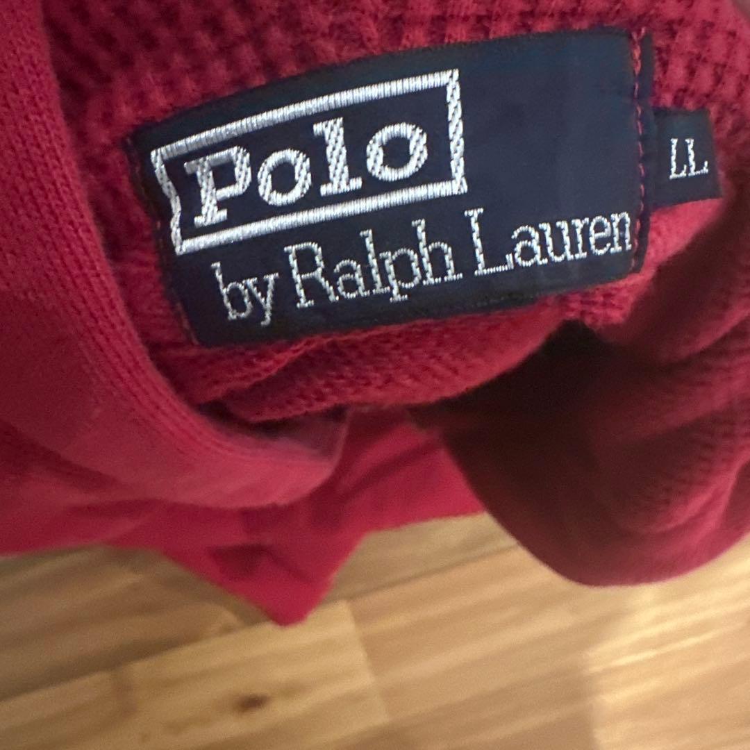 人気Polo by Ralph Lauren レッド ジップアップパーカー LL