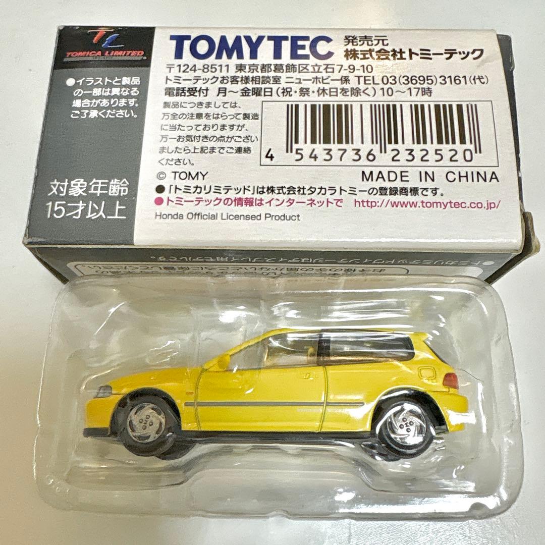 旧車 トミカ LV-N48cホンダ シビックSiR-II EG6 イエロー