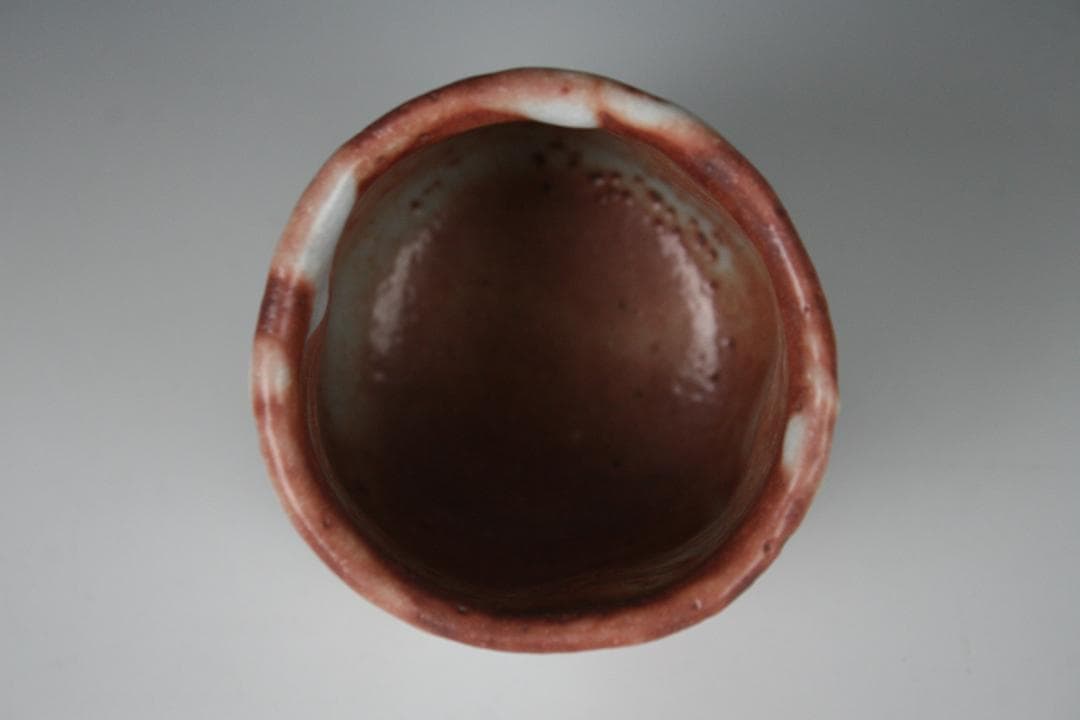 美濃焼　源九郎窯　加藤 健 作 赤志野湯呑　14