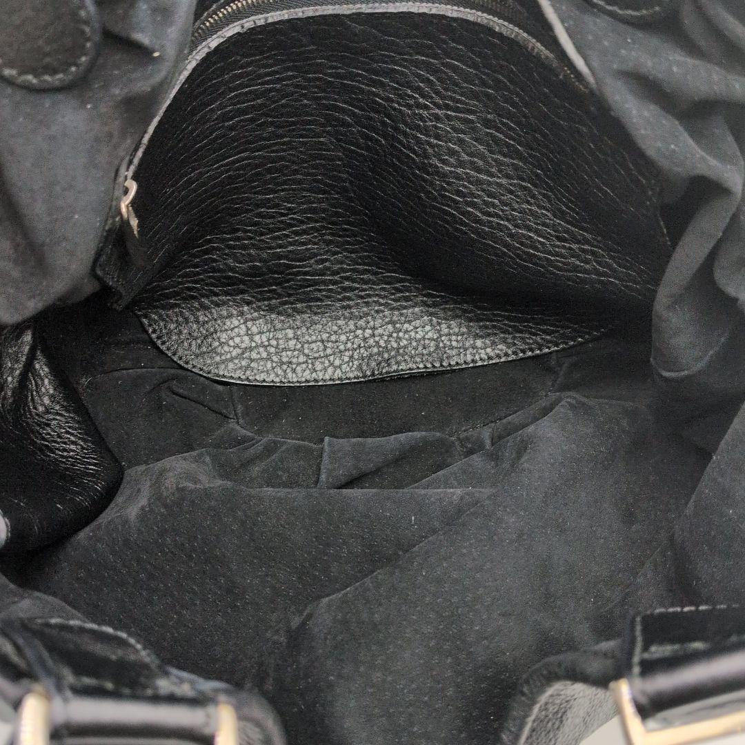 【極美品】HIROFU　トートバッグ　シボ革　Hロゴ ブラック