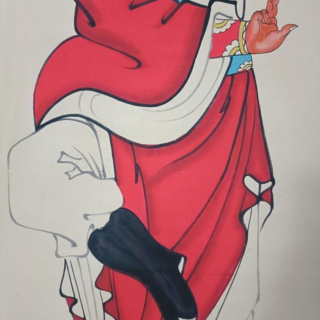 吴道子 钟馗図》 中堂掛軸 鑑賞用 宣紙装裱／魔除け・開運飾り