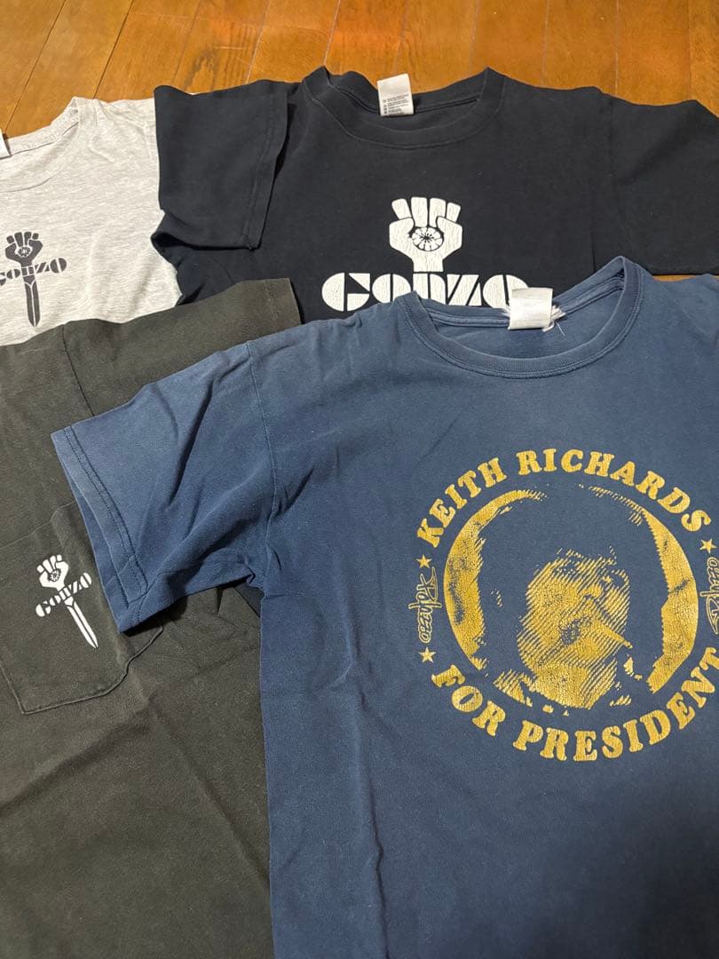 ジョニーデップ着用Tシャツ5枚セットgonzoキースリチャード　ヴィンテージ古着