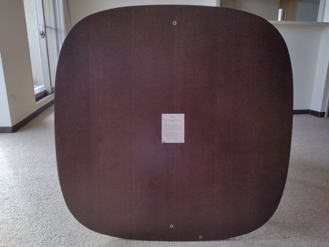 【良品】MUJI無印 タモ材こたつ84cm正方形/ローテーブル机/座卓ちゃぶ台