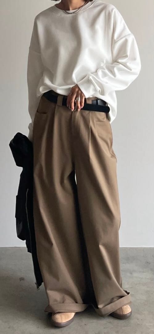 FASHIRU ワイドチノスラックス