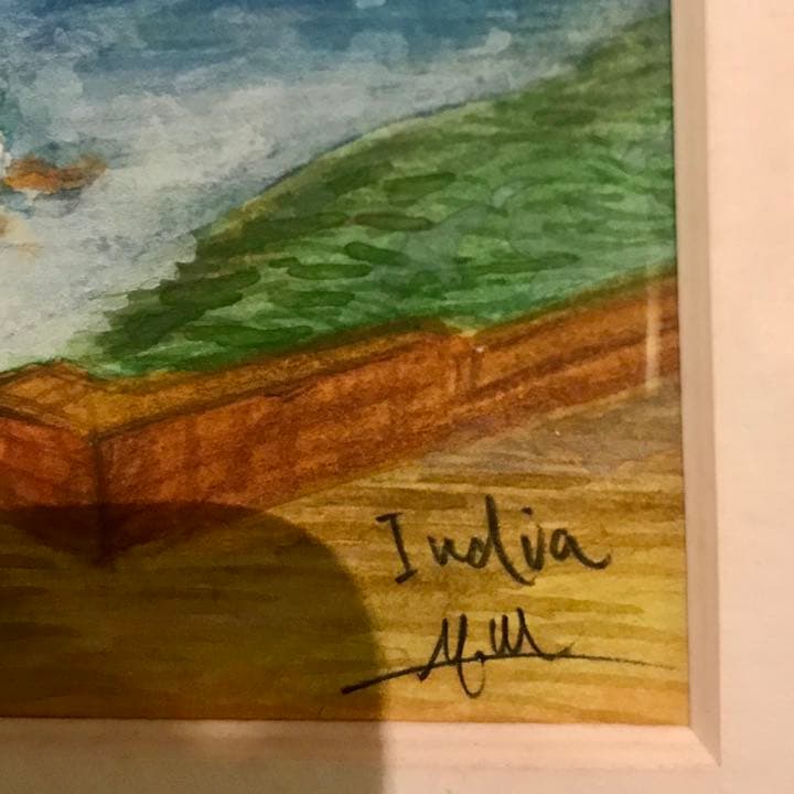 オリジナル　水彩画　原画1995作品　　 “I NDIA ”