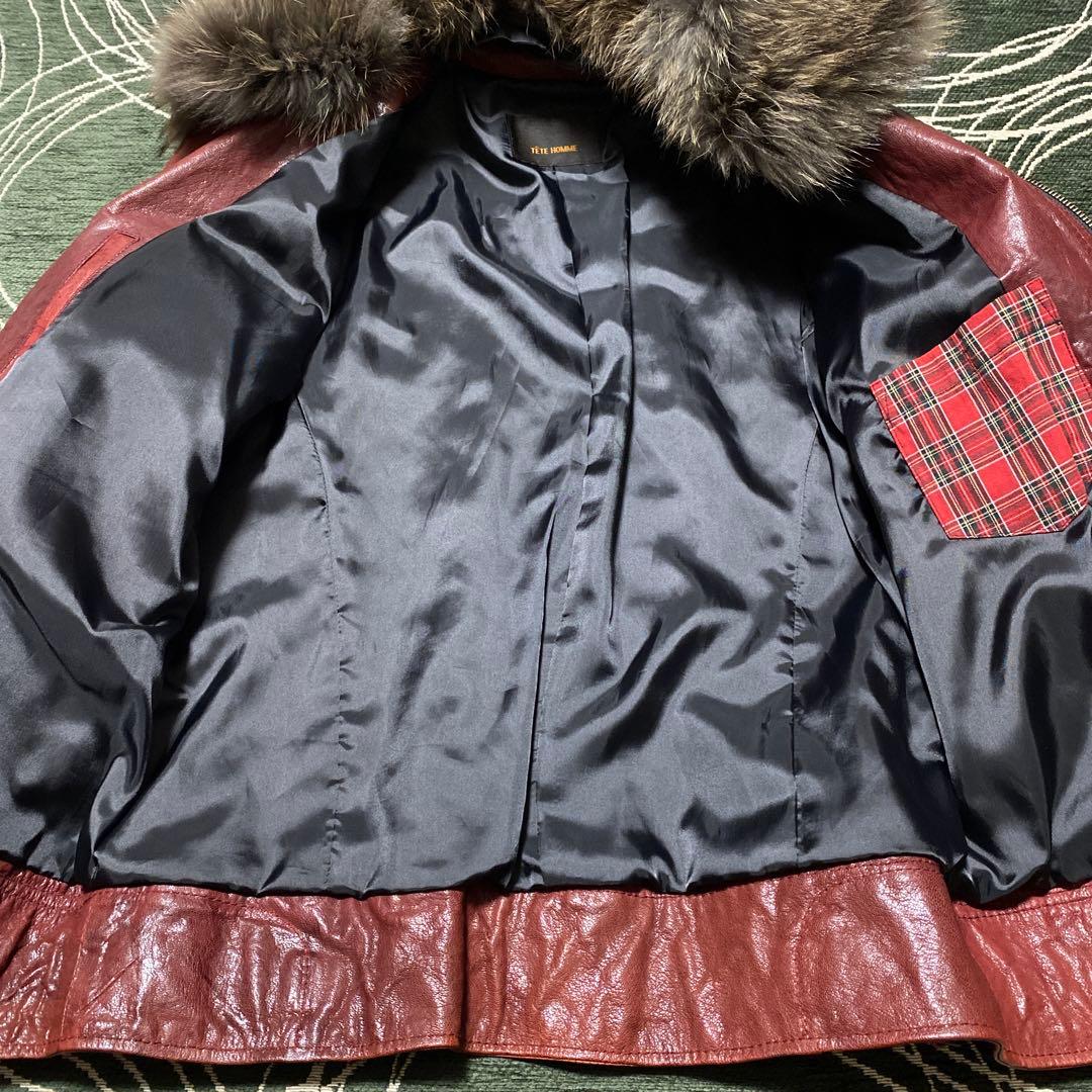 ジャケット・アウター Tete homme goat leather fur jacket