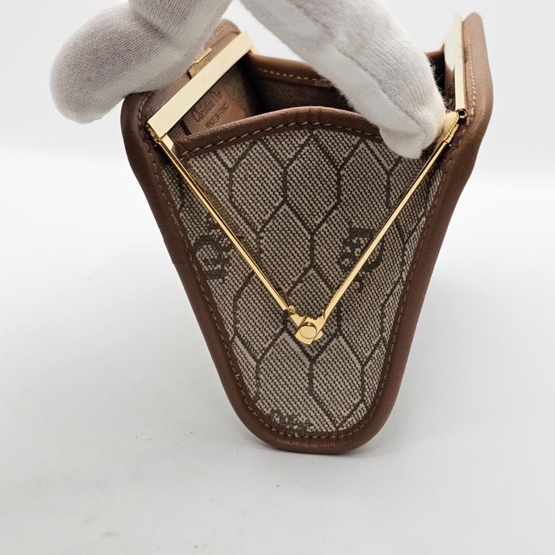 【極希少】Dior ヴィンテージ がま口財布 ハニカム柄 フランス製