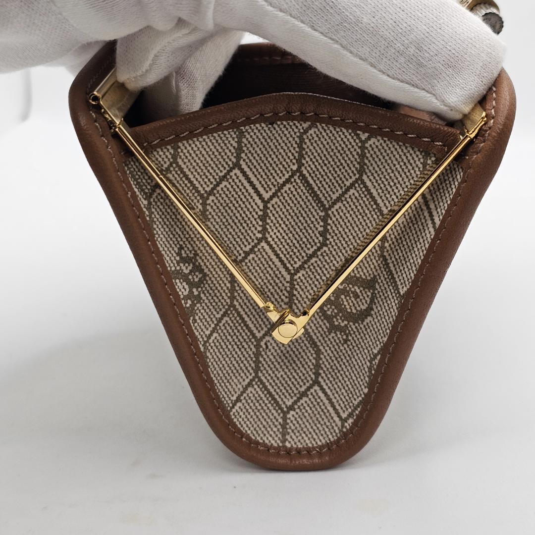 【極希少】Dior ヴィンテージ がま口財布 ハニカム柄 フランス製
