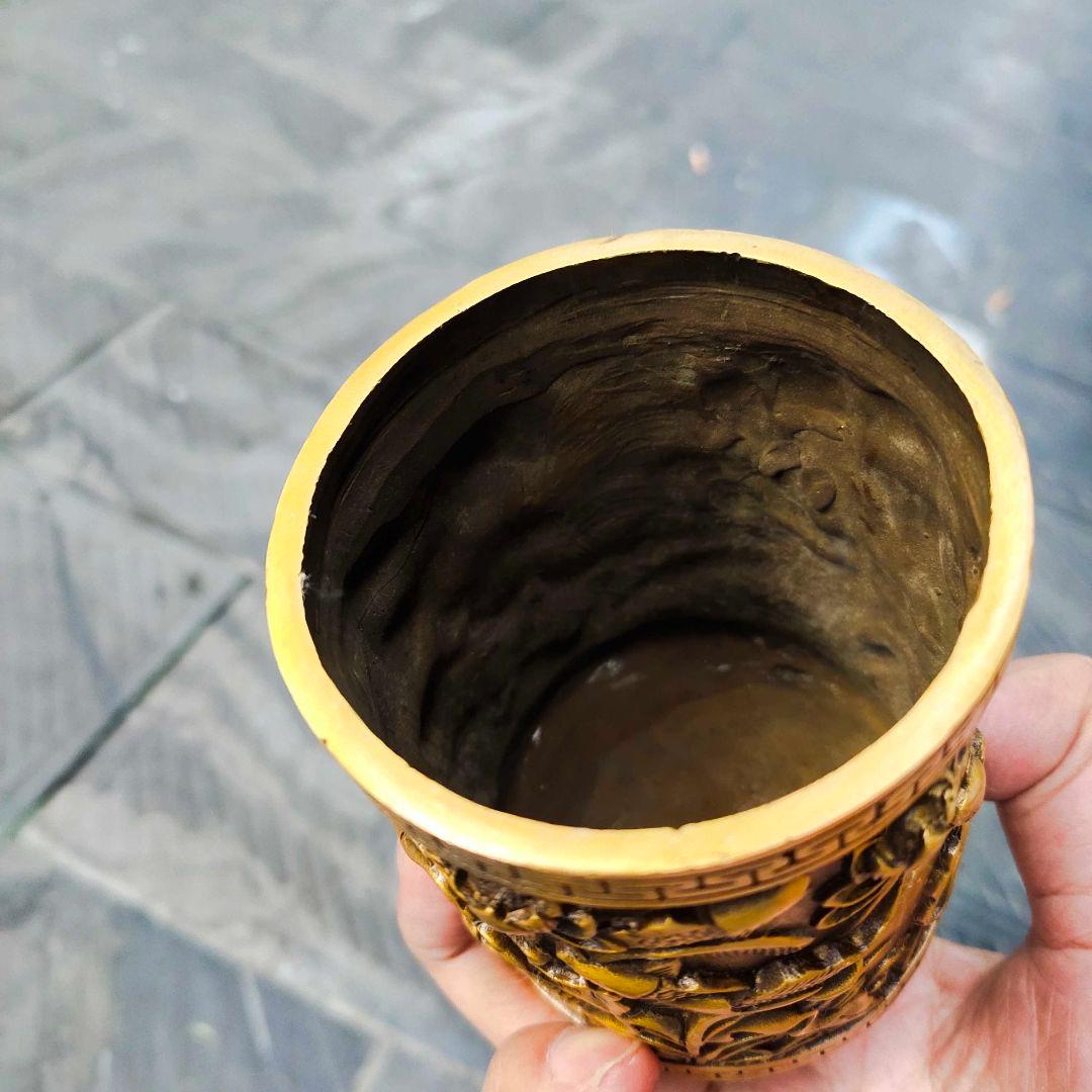 銅器 筆箱 文房具 蓮花筆箱 装飾品 工芸品 置物