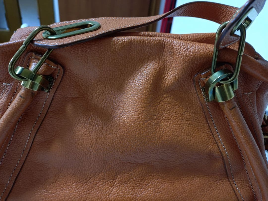 超美品　Chloé パラティ【最終値下げ】　オレンジ レザー ショルダーバッグ