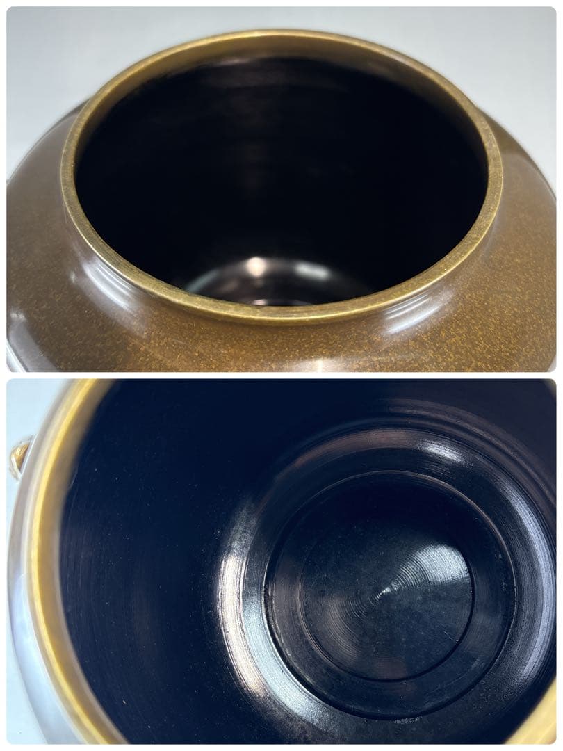 【中古品】祥栄堂　唐銅皆具一揃（共箱）