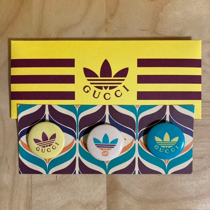 GUCCI addidas コラボ　ボックス　バッジ　ショッピングバッグ　セット