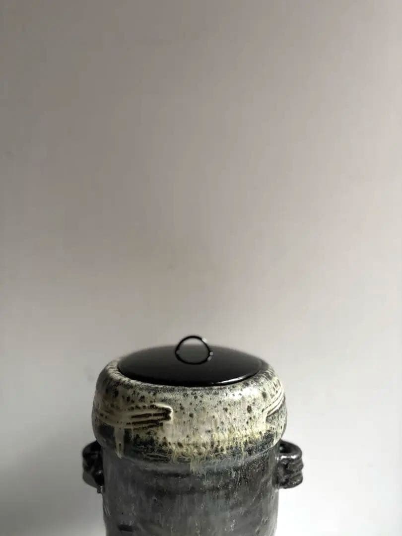 609 田中佐次郎 山瀬窯 水指 水差し 唐津焼 茶道 茶道具 未使用 希少