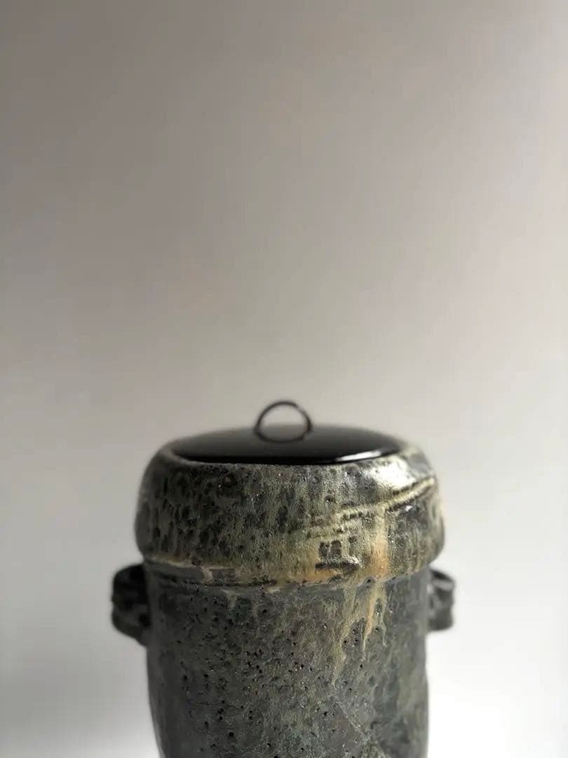 609 田中佐次郎 山瀬窯 水指 水差し 唐津焼 茶道 茶道具 未使用 希少