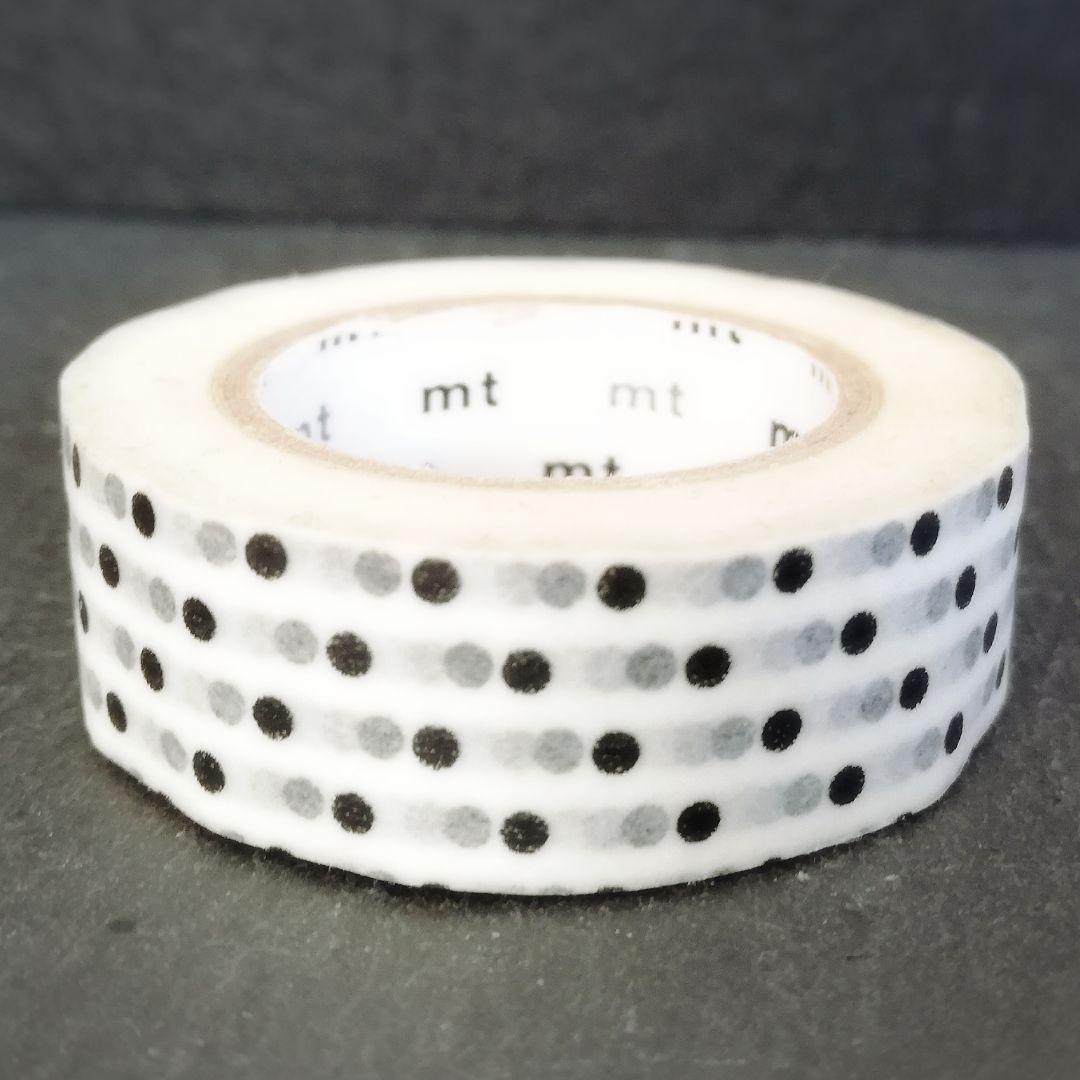 mt 黒 ドット 水玉 エムティー カモ井加工紙 廃盤マステ 廃盤 KAMOI