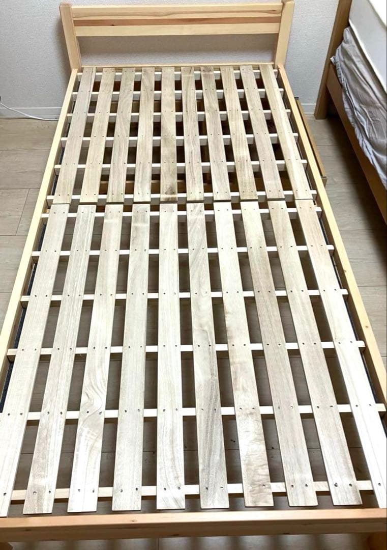 【引き取り限定値下げ】美品 無印良品　シングルベッド3点セット