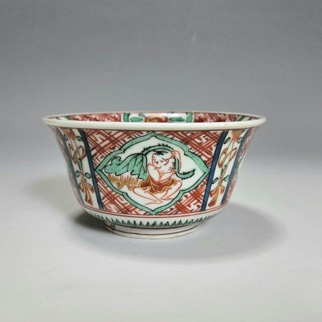 永楽善五郎　和全作　赤絵鉢　大日本永楽