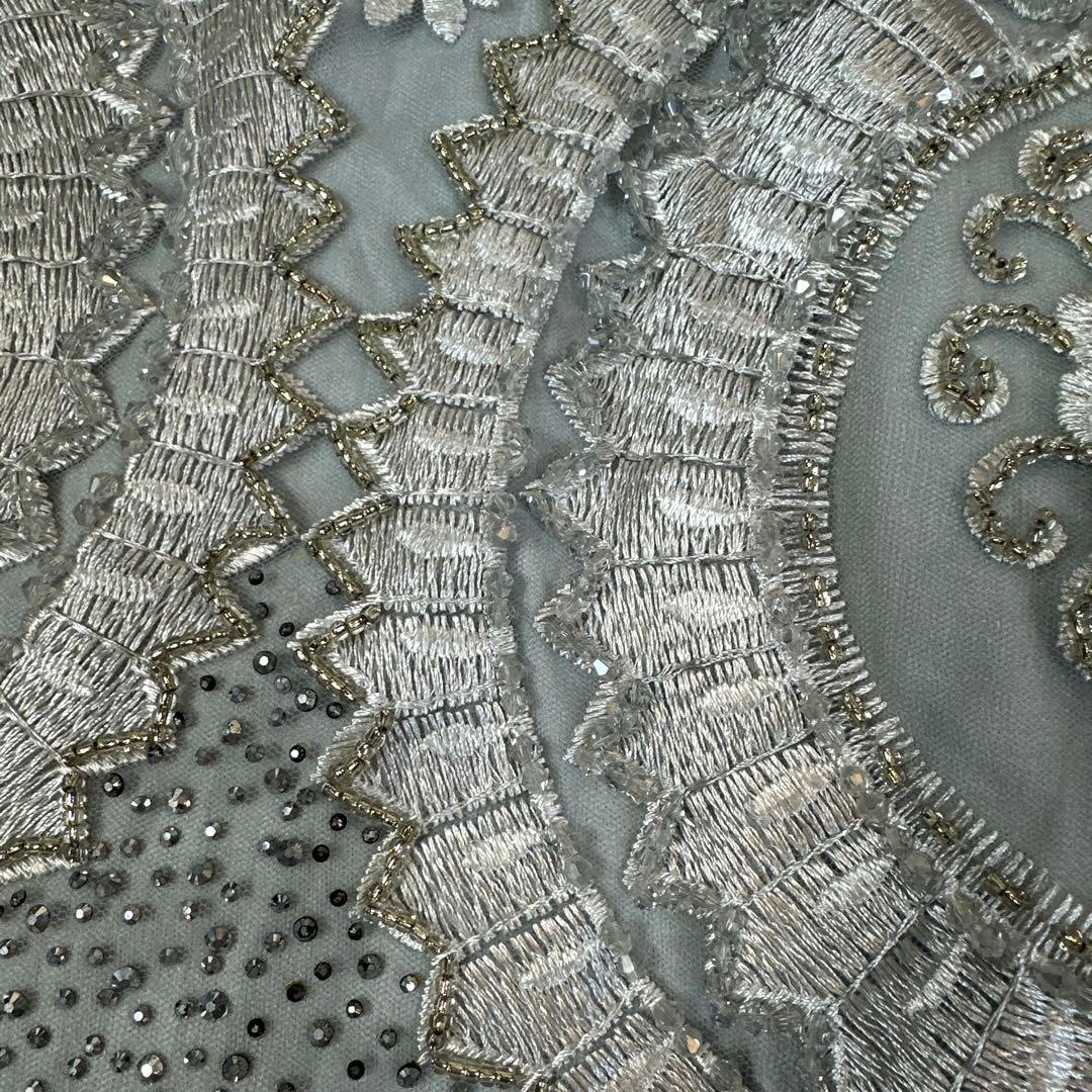 ★要プロフ確認★あなばら いづみ様 ライトブルー オフショルダー刺繍ドレス