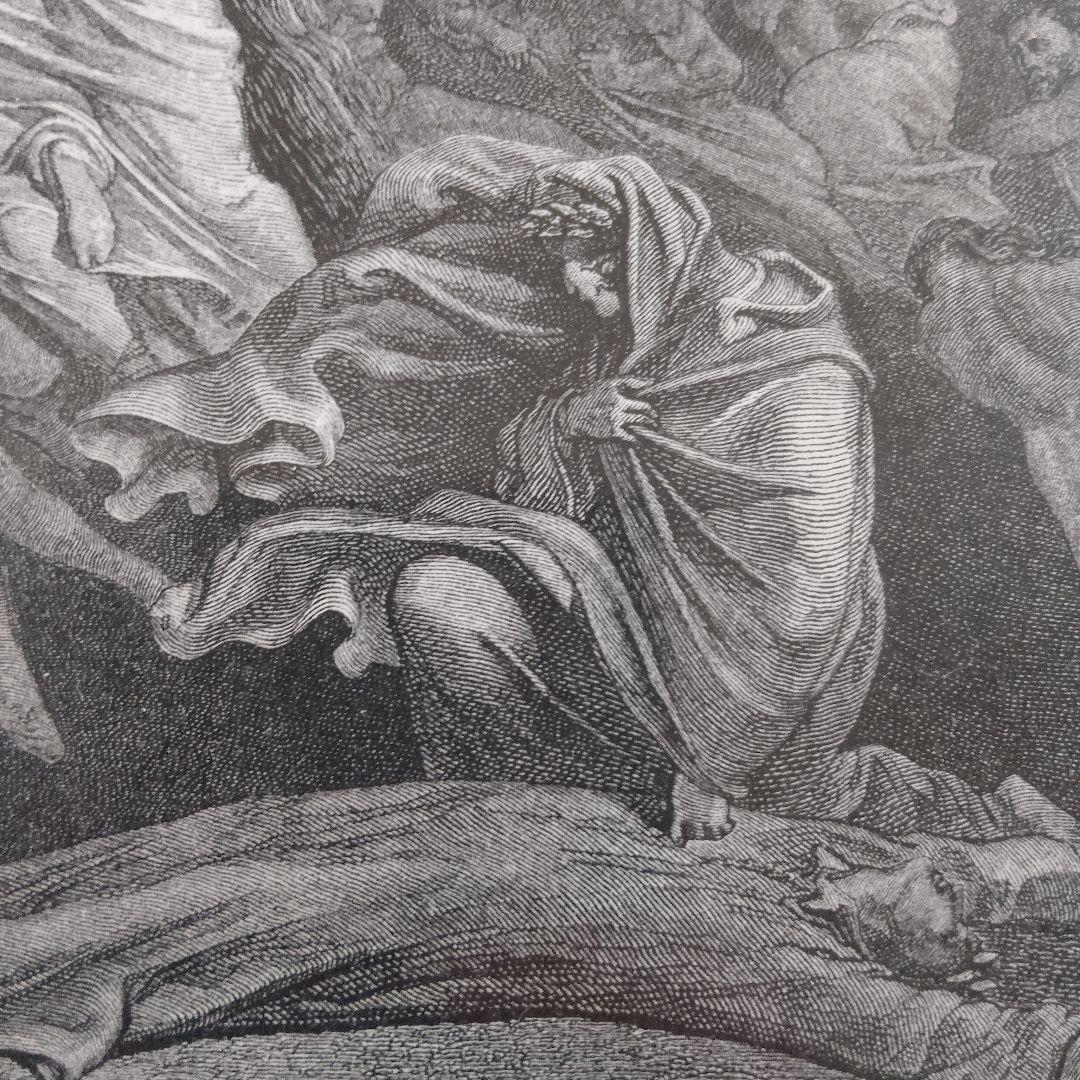 \"未使用\" ギュスターヴ ドレ　木口木版『ダンテ神曲地獄 編』1800年代後半