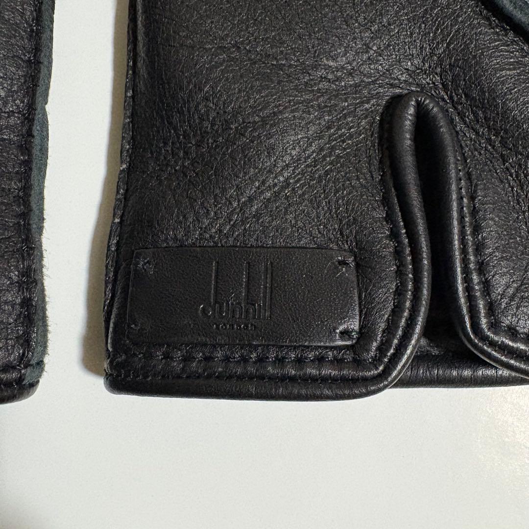 巧*様 dunhillレザーグローブ　ダンヒル・ブラックレザー手袋