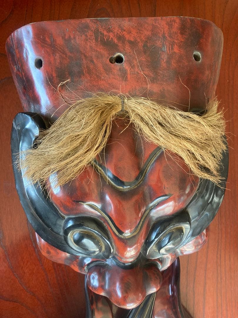 獅子頭 獅子舞 木製 特大 工芸品 骨董品 祭り