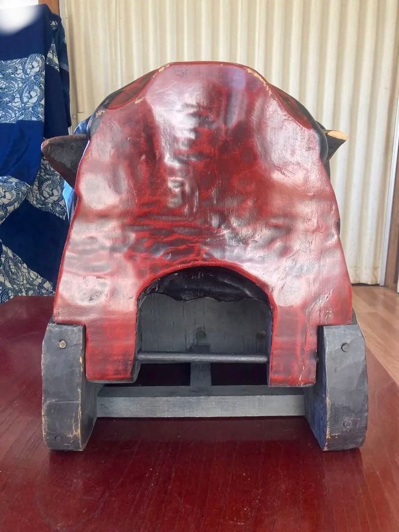 獅子頭 獅子舞 木製 特大 工芸品 骨董品 祭り