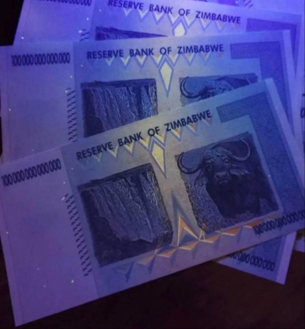 「証明書付き」ジンバブエドル　100兆ドル　旧貨幣1枚　②