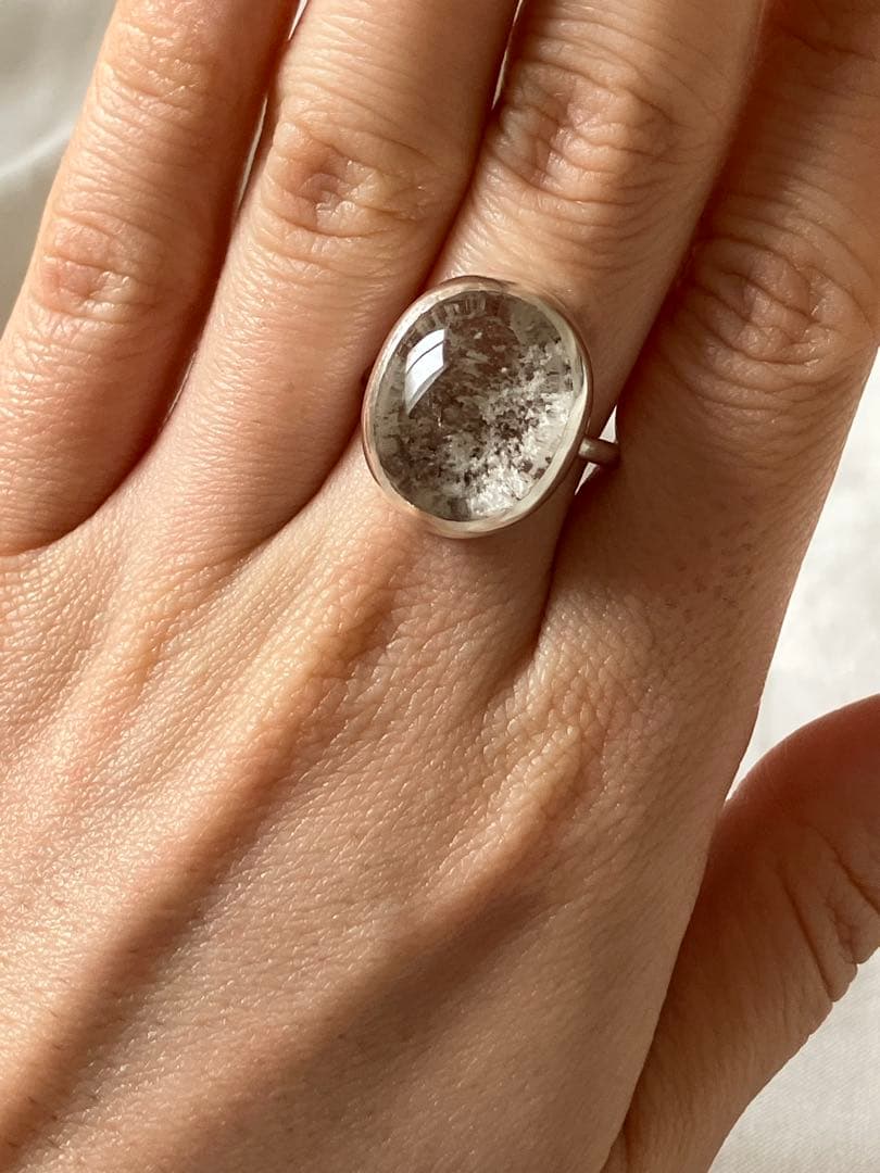 ガーデンクォーツ×シルバー950 リング/13号