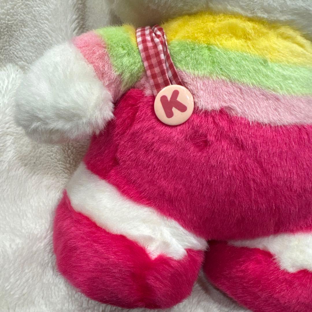 激レア　ハローキティ　大ぬいぐるみ　ボーダー　チェック　レトロ　自立
