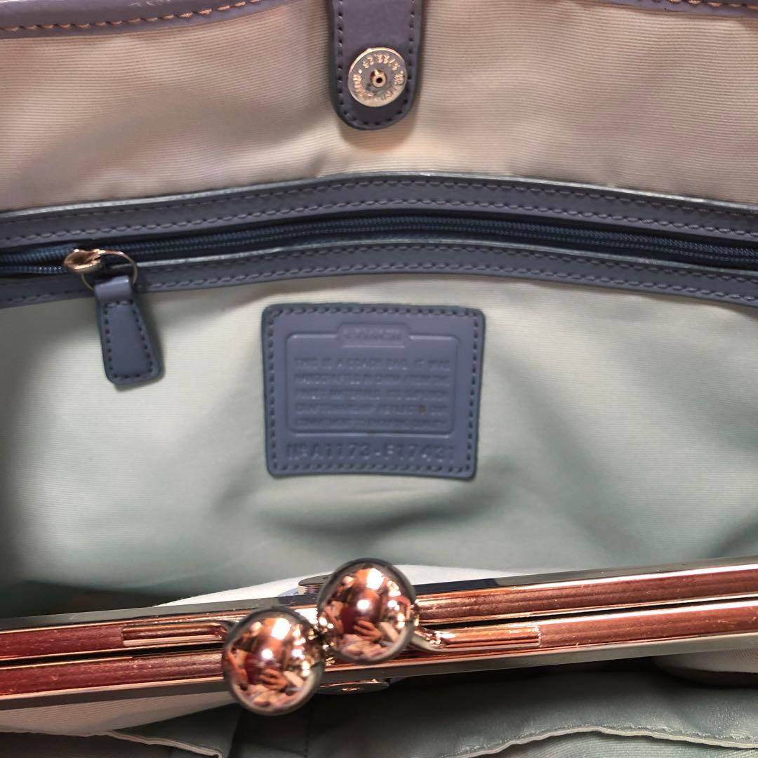 コーチ　がま口　ハンドバッグ