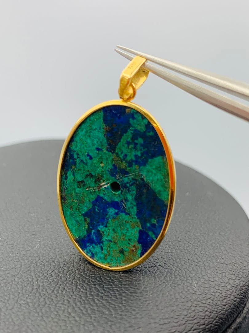 アズロマラカイト　K18 ペンダント