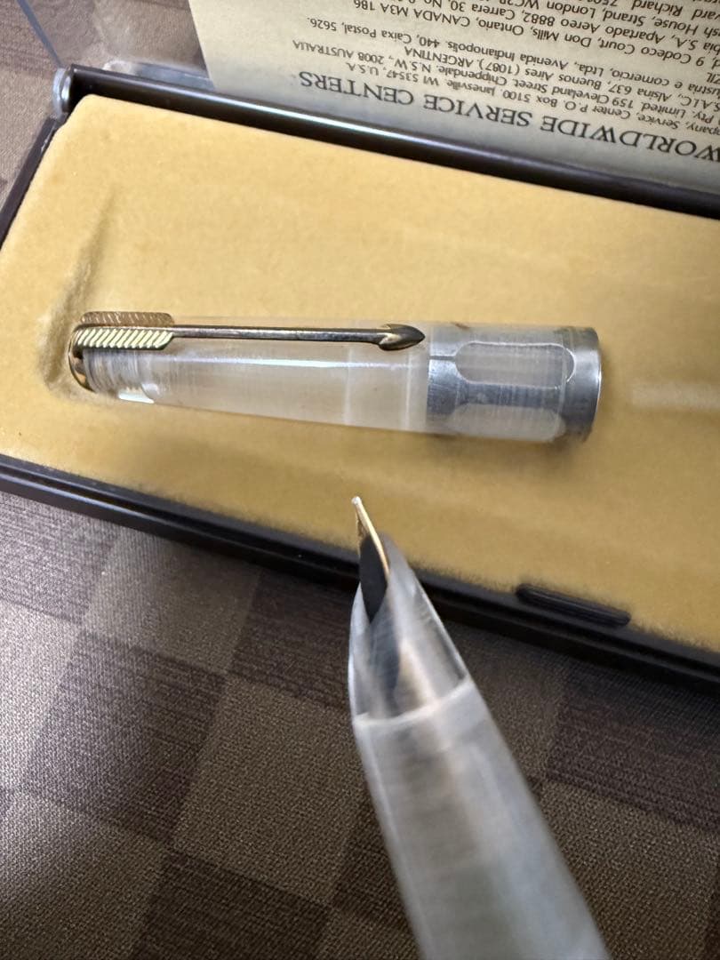 パーカー万年筆透明なペン、珍しい