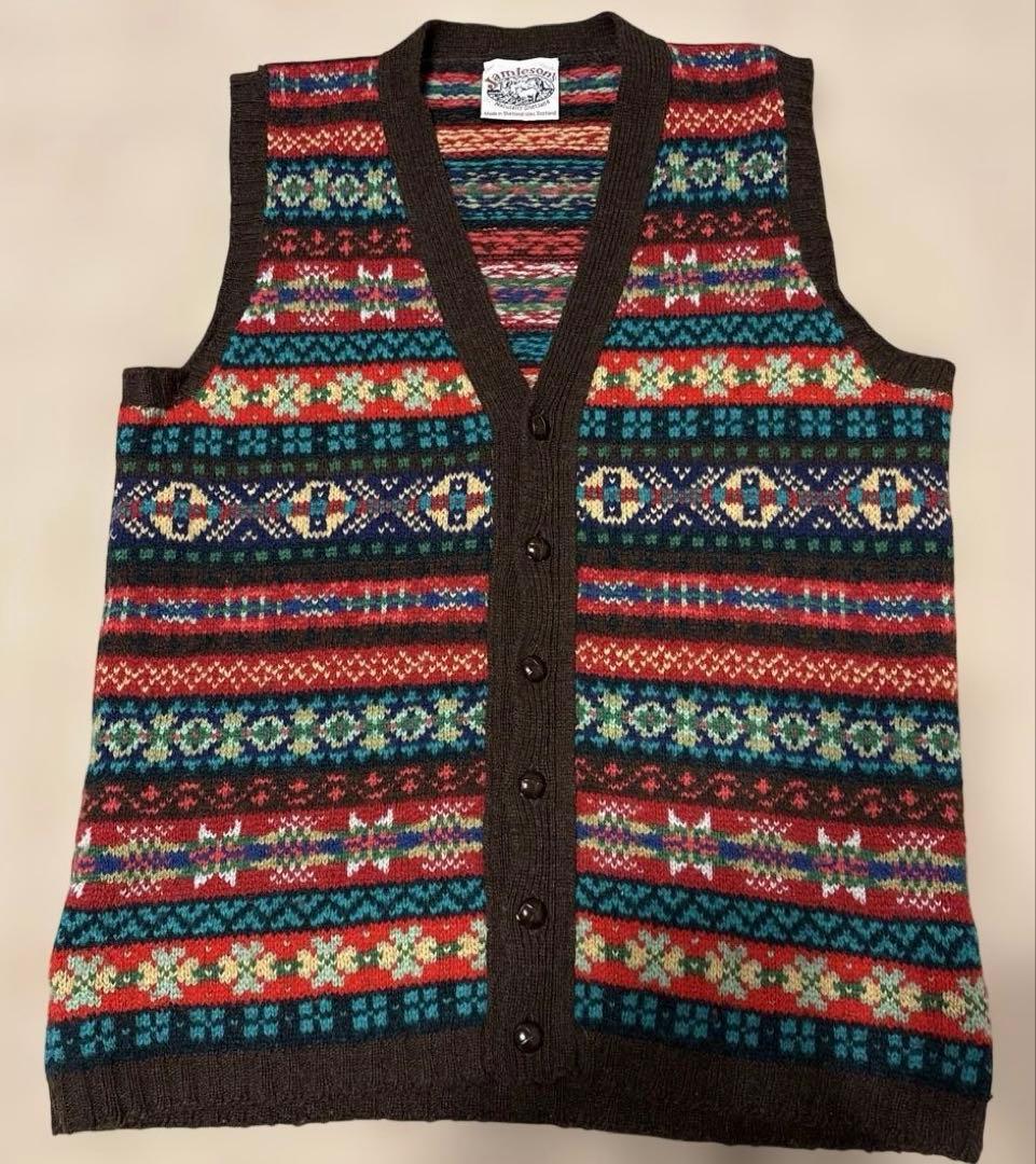 Jamieson's × united arrows別注フェアアイルニットベスト