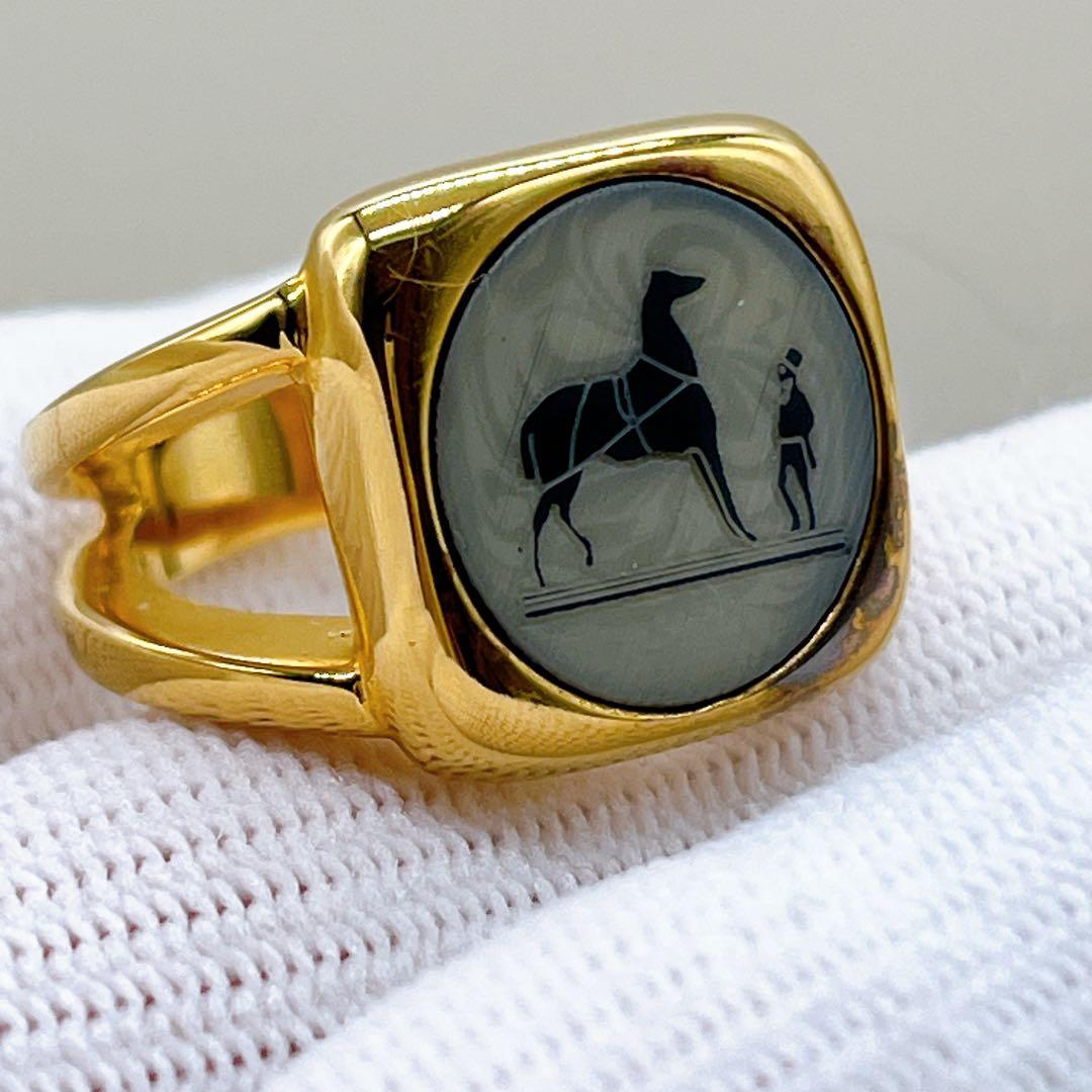 【エルメス】コロゾリング #55 馬車 ゴールド ヴィンテージ 純正ケース付